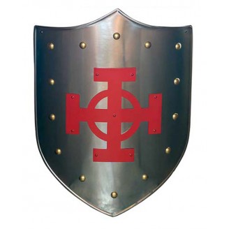 ESCUDO MEDIEVAL CRUZ CELTA ROJA